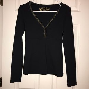 Victoria’s Secret Tee Shop long sleeved black top